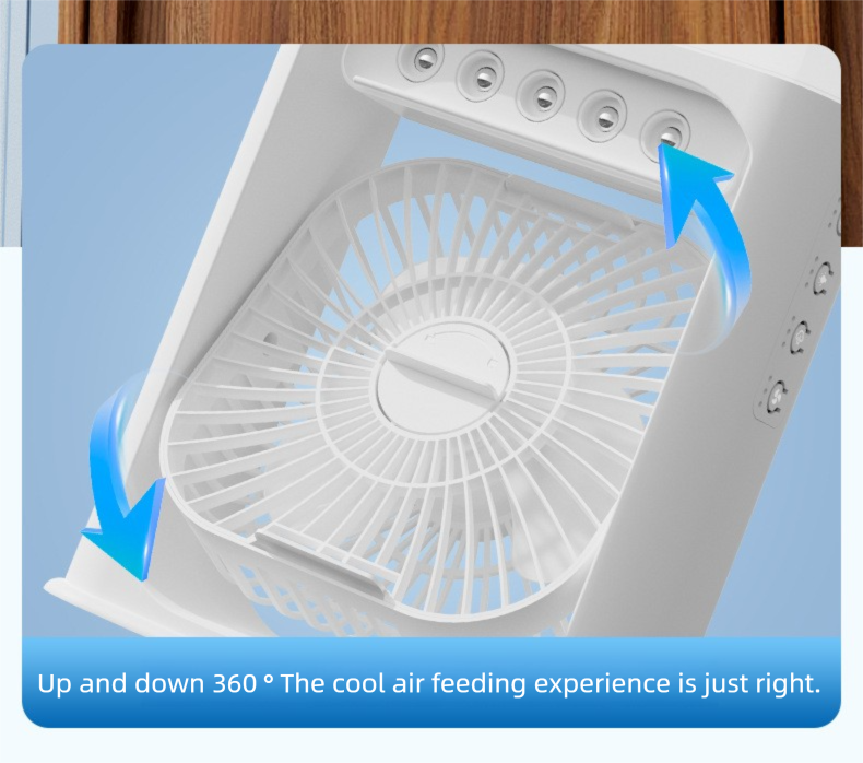 Desktop Spray Fan, 2-in-1 USB Air Cooler & Humidifier, Personal Water Cooling Mist Fan For Home Office Desk_voghion.com