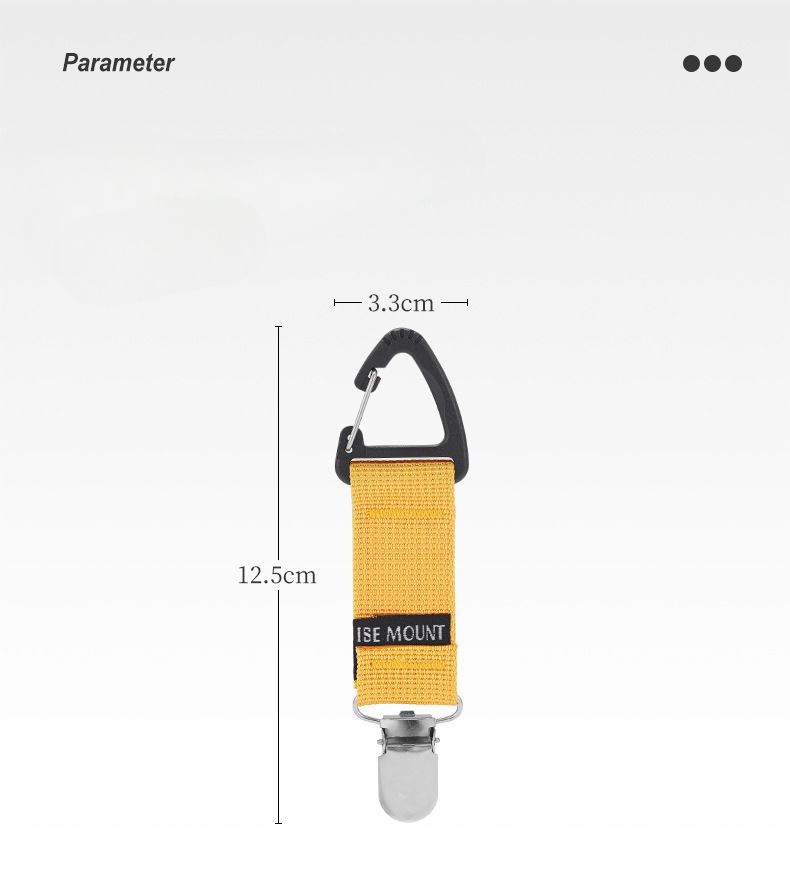 ISE MOUNT Cappello di paglia da viaggio per esterni, guanto multifunzionale, clip per asciugamano, fibbia a fettuccia triangolare, moschettone_voghion.com