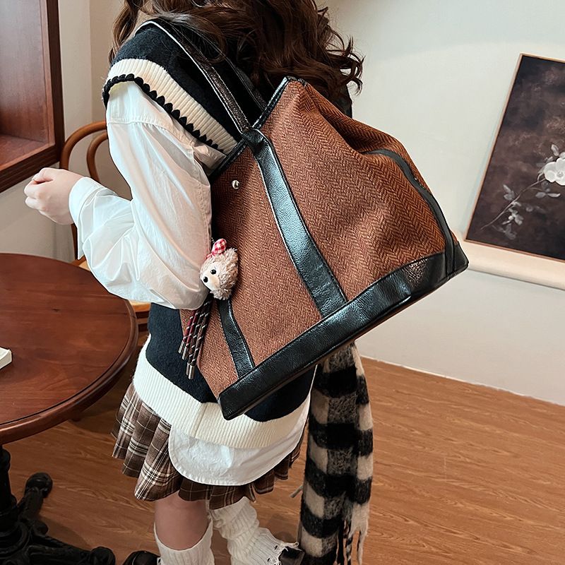 Borsa a tracolla da pendolare grande capacità semplice e portatile da donna autunno/inverno 2024_voghion.com