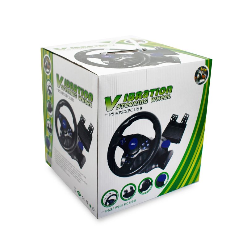 Lenkrad-Vibrationscontroller 7 in 1 Spielsimulation Rennpedale für Switch/Xbox 360/Xbox One/PC/PS4/3/Android_voghion.com