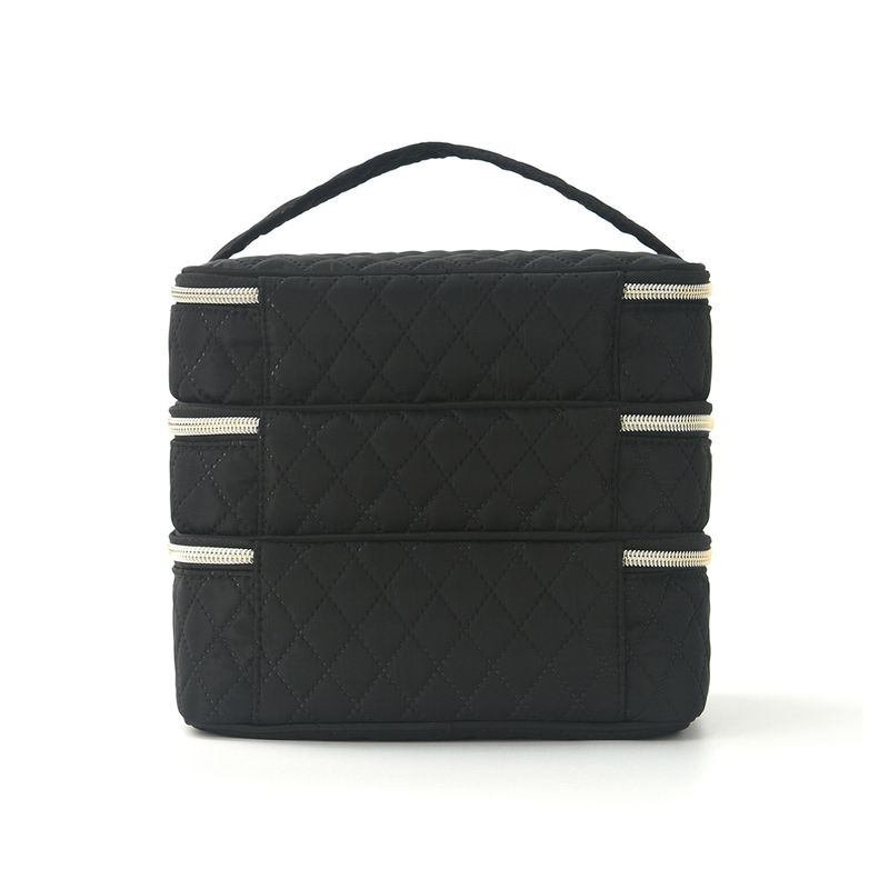 Trousse de toilette à trois compartiments, grande capacité et de haute qualité, sac de toilette portable, trousse de rangement cosmétique de voyage_voghion.com