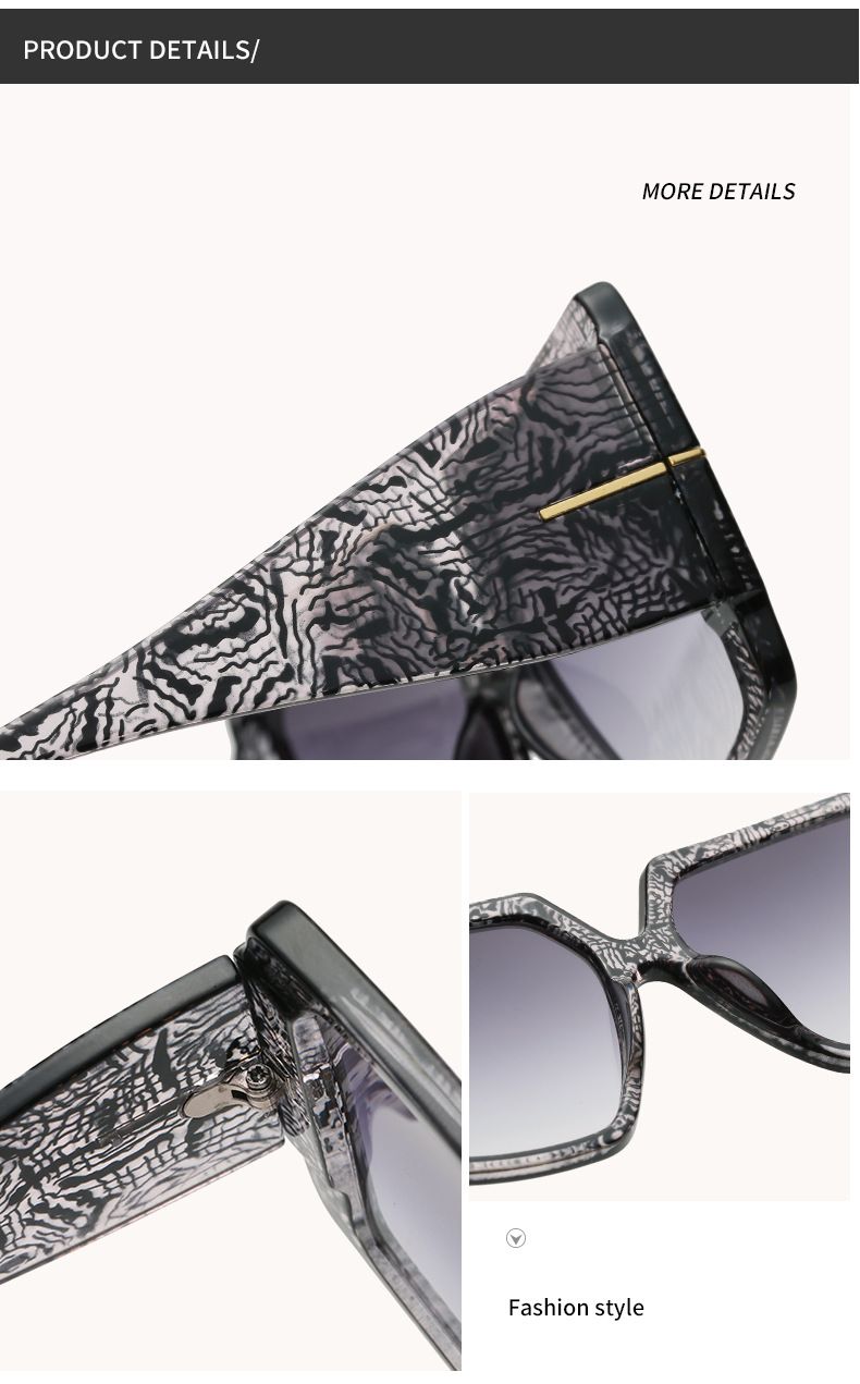 Gafas de sol para hombre y mujer Gafas de sol cuadradas de montura grande con protección UV y palabra en T Gafas de sol de moda para hombre y mujer Gafas de sol_voghion.com