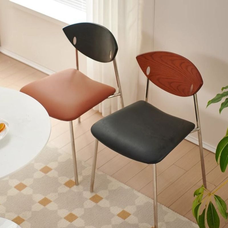 Sedia da pranzo vintage in legno massello per uso domestico, sedia da pranzo leggera e di lusso Bird Leisure Cafe, sedia con schienale in ferro battuto di design_voghion.com