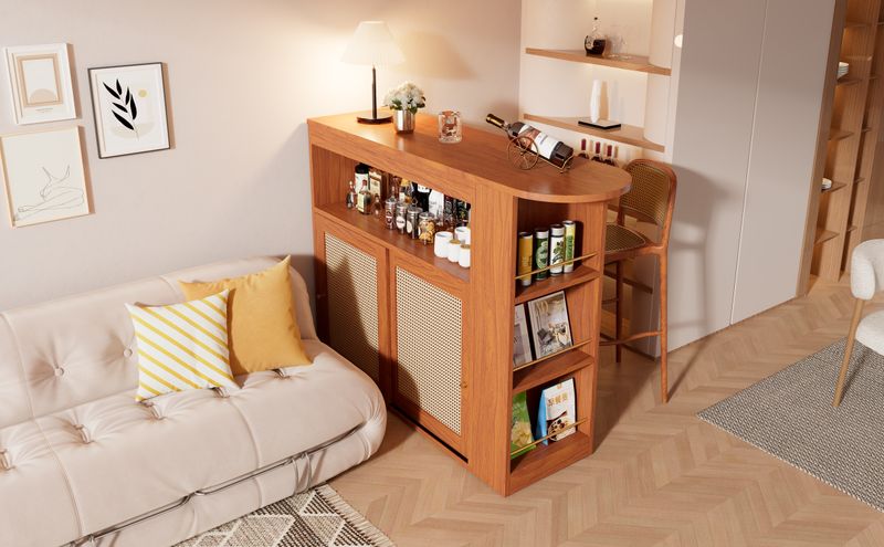 Barre aperte con fronte in rattan 138-193x104cm_voghion.com