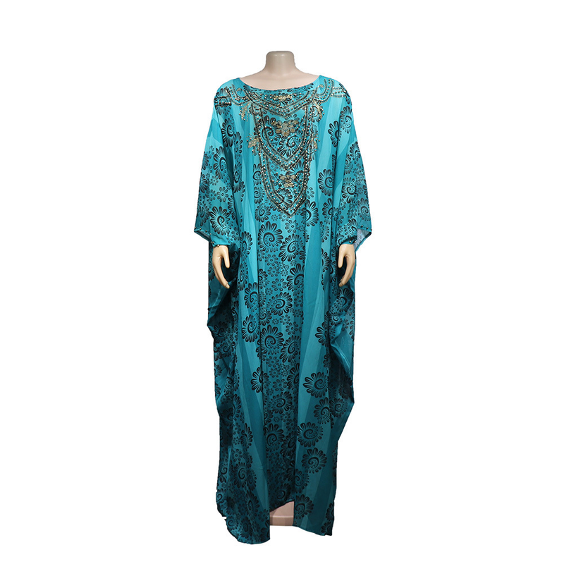 Vêtements pour femmes robe robe en mousseline de soie diamant chaud et perles de canon avec jupe intérieure élastique source prêt stock_voghion.com