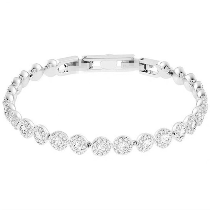 Affascinante e abbagliante bracciale con bracciale con diamanti e bottoni tondi romani_voghion.com