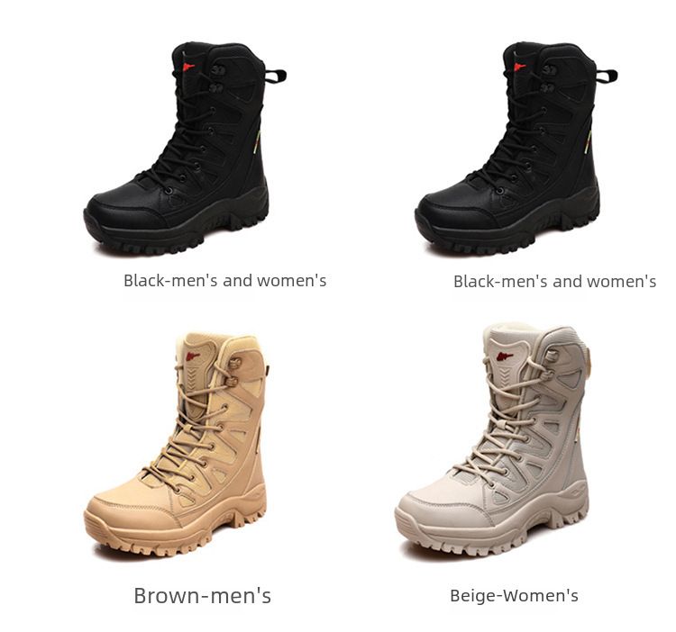 2022 Winter Neue grenzüberschreitende Outdoor-Schneestiefel für Paare in großen Größen für Herren und Damen, hohe, mit Fleece gefütterte, verdickte Wander-Schneeschuhe_voghion.com