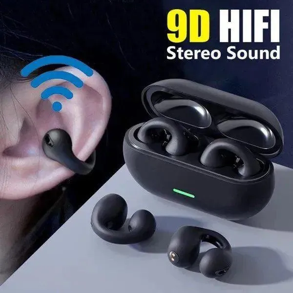Auricolari Bluetooth 5.3 a conduzione ossea, auricolari wireless, auricolari impermeabili TWS, auricolari sportivi con gancio per l'orecchio._voghion.com