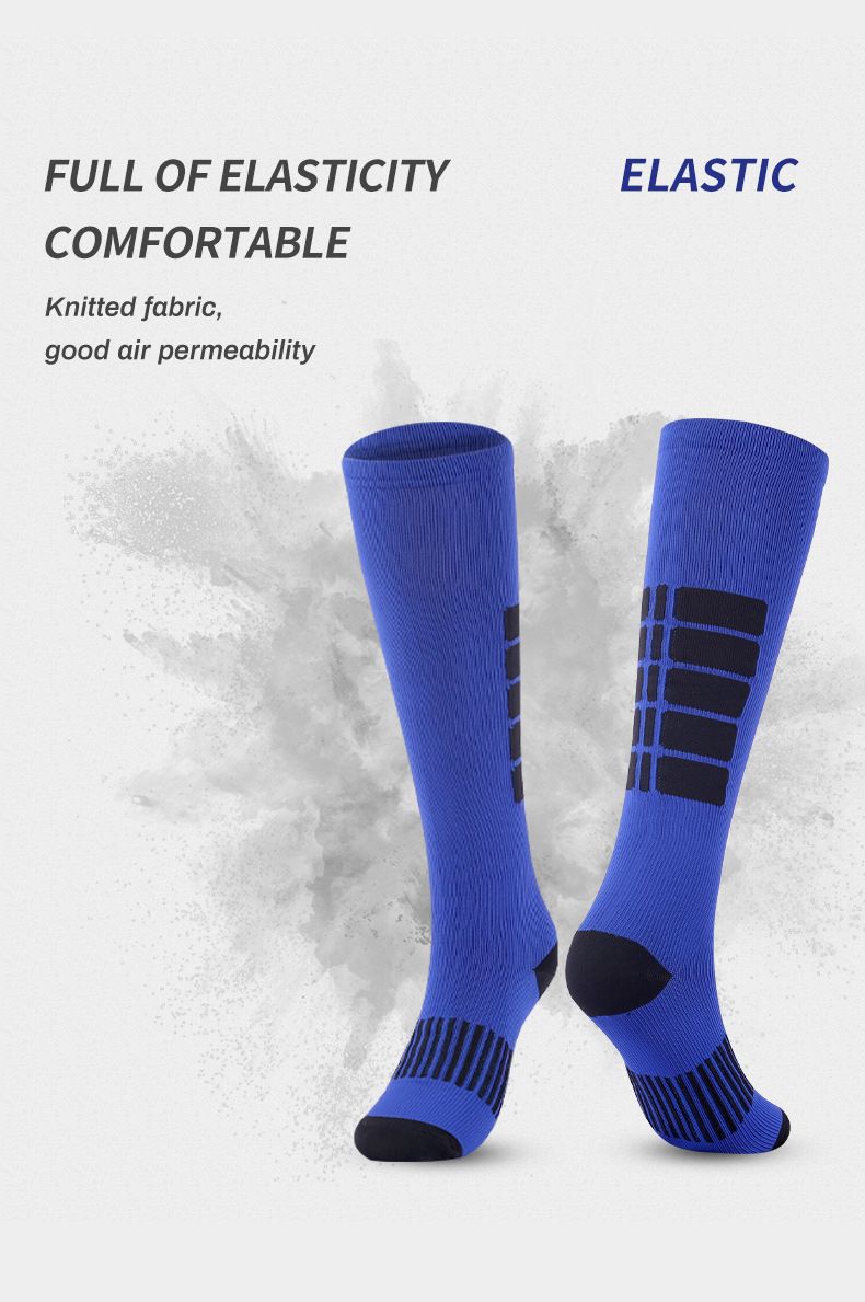 Compression socks colorful striped long compression socks fitness sports running and cycling socks_voghion.com
