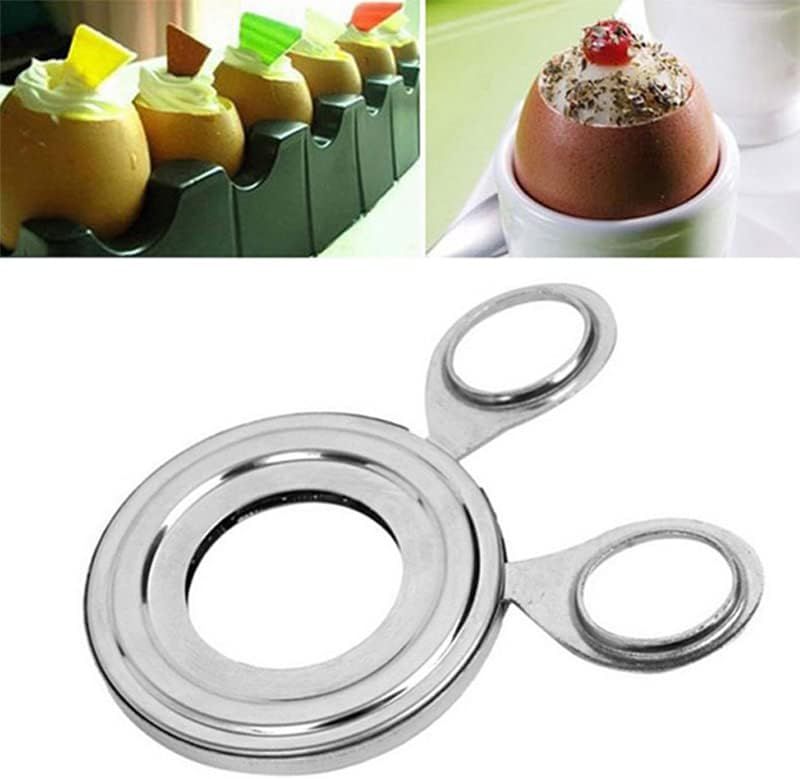 Acxico 2-Piece Egg Cutter - Stainless Steel | Scissors Slicer | Kitchen Tool | EU_voghion.com