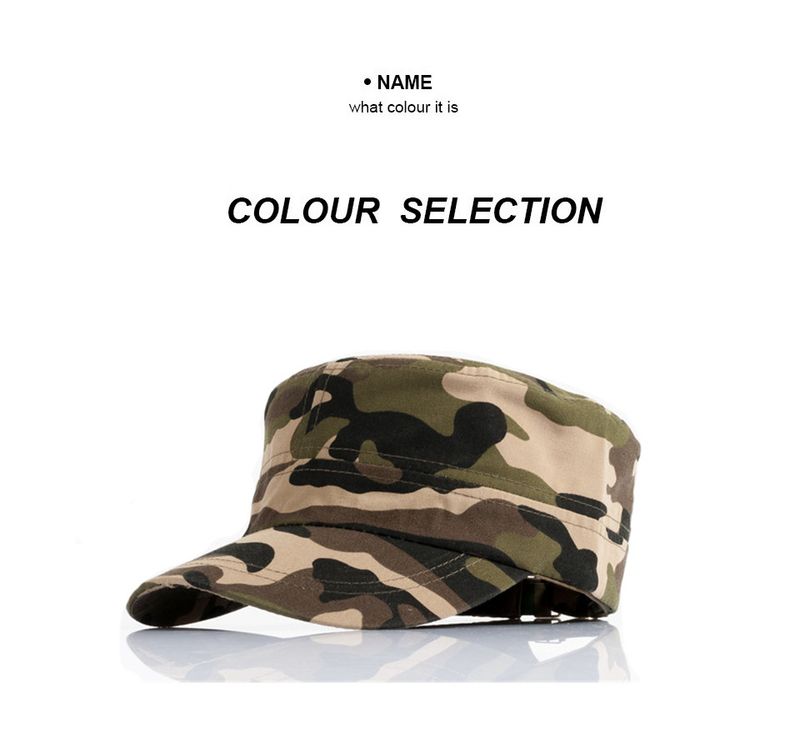 Foreign Camouflage Military Fashionable And Versatile Casual Hat, Flat Top Hat_voghion.com