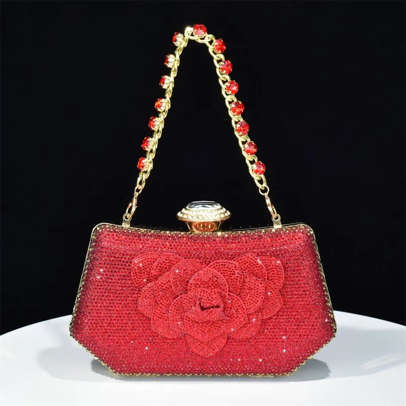 Sandalias de tacón alto con bolso joya de caja dura Bolso de fiesta diario_voghion.com