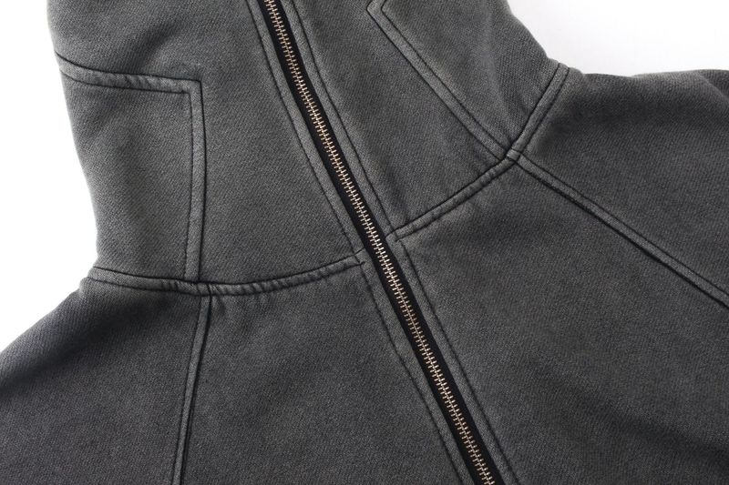 Abbigliamento da uomo 2025 New American Street Felpe con cappuccio lavate Giacche larghe Stile funzionale Cardigan Felpa con cerniera_voghion.com