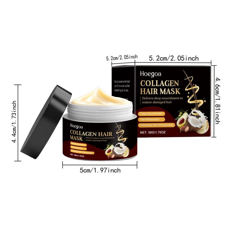 Maschera per capelli morbidi, naturali e soffici, nutriente e idratante profonda Hoegoa_voghion.com