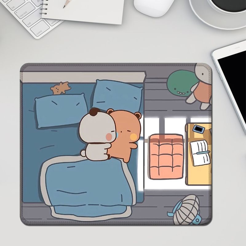 Mouse pad lavável de desenho animado de menina de anime de tamanho pequeno_voghion.com