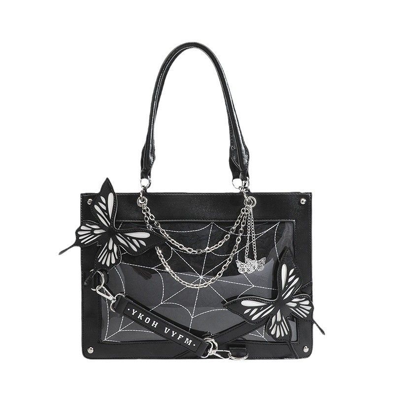 Borsa a tracolla in stile gotico scuro Y2K, nuova borsa a tracolla Maze Butterfly Ita del 2024 per donna_voghion.com