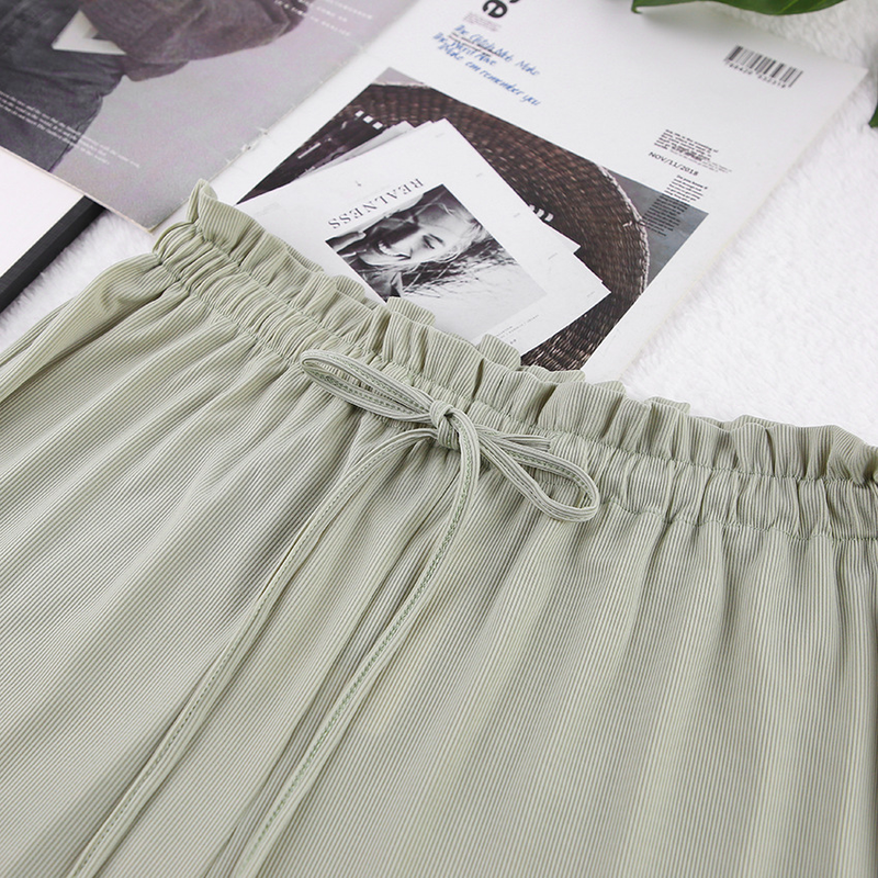 Damespyjama, vest, driedelige set, ijszijde, pitstrip, broek, gewaad, mode, dameshuiskleding_voghion.com