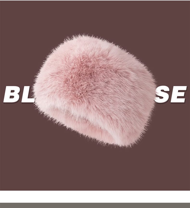 Autumn and winter warm ear protection plush basin hat windproof and cold women's hat_voghion.com