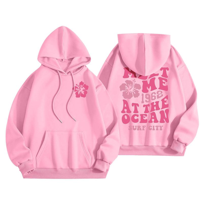 Felpa con cappuccio da donna con stampa di lettere e maniche a spalle scoperte, felpa con cappuccio XS-5XL_voghion.com