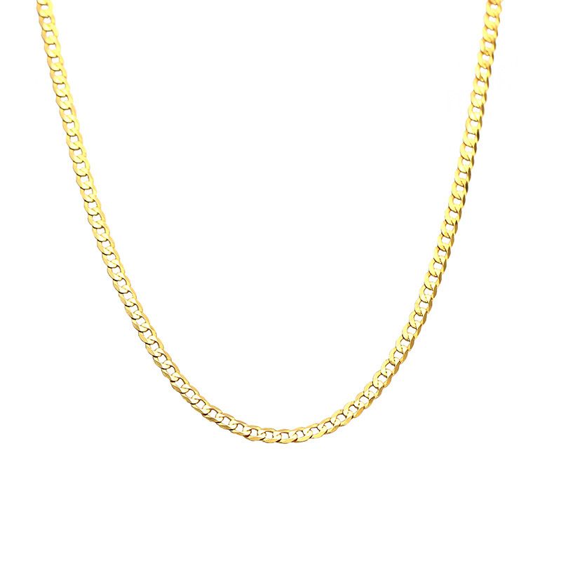 Collana cubana YHN078 S Sier Ins in metallo stile hip-hop con personalità a strati e catena semplice_voghion.com