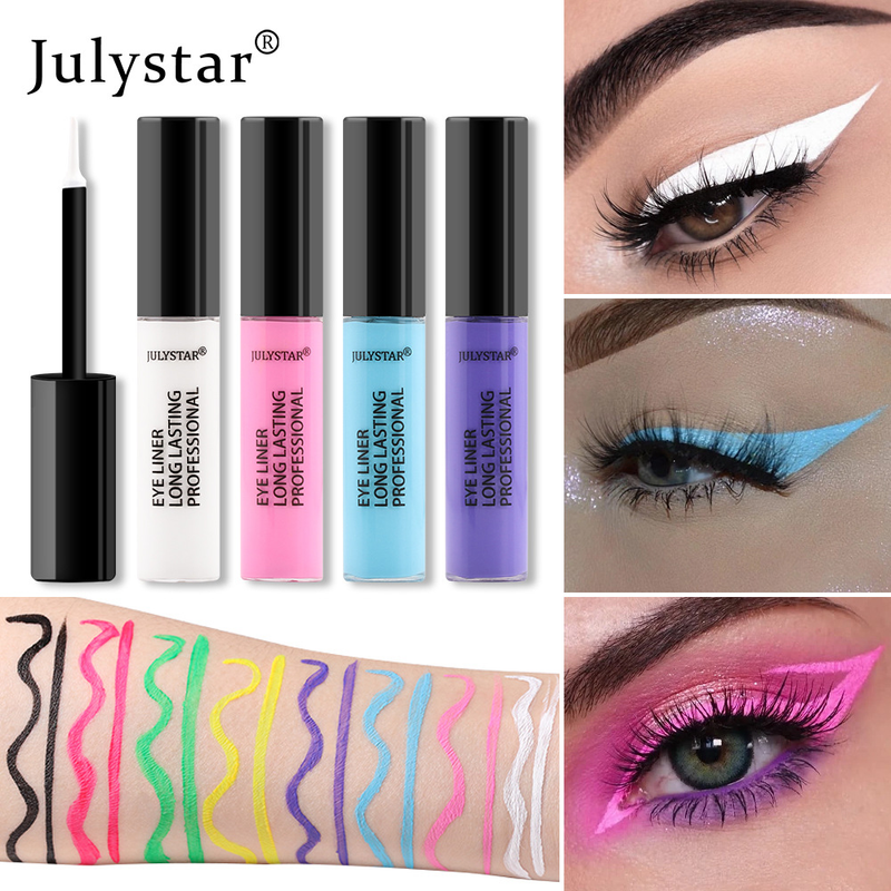 Julystar Halloween Beauty Makeup Colorful Waterproof Oil proof Non smudging eyeliner Pen_voghion.com