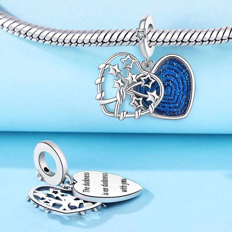 Kadın Takıları Yıldız Ay ve Güneş Charm Kolye Moda Boncuklu Takı Kendin Yap Kolye Bilezik Aksesuarları Kadın Bakır Gümüş_voghion.com