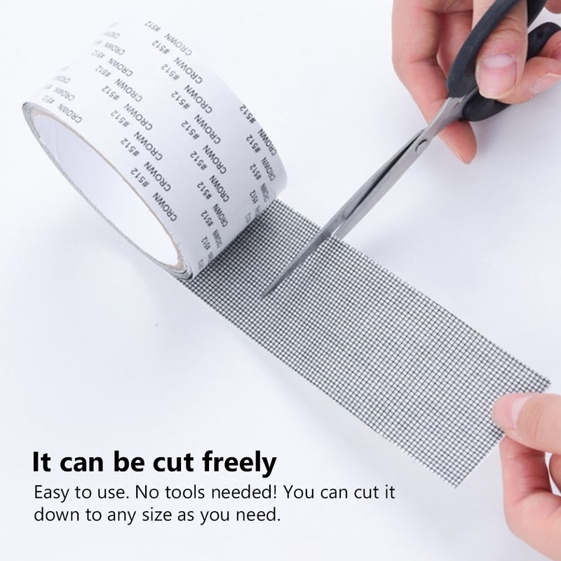 5*200CM Adhesive Door Window Net Anti-insect Hole Patch Stickers Mesh Accessories Mosquito Wires Patch Screen Tape Repair Broken_voghion.com