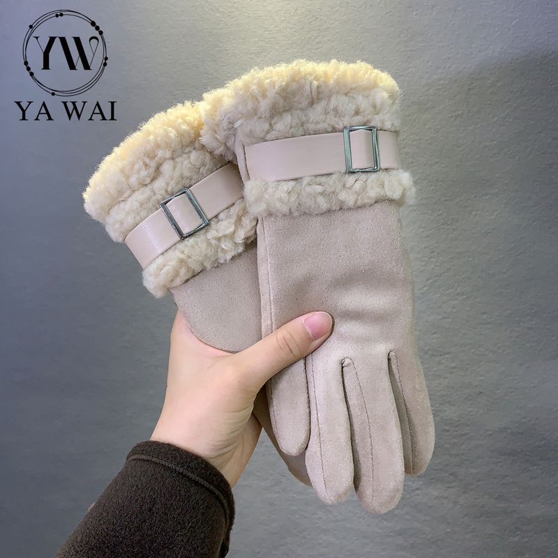 001 Invierno para mujer con forro polar, grueso y cálido, adecuado para montar a caballo, conducir, esquiar, resistente al frío._voghion.com