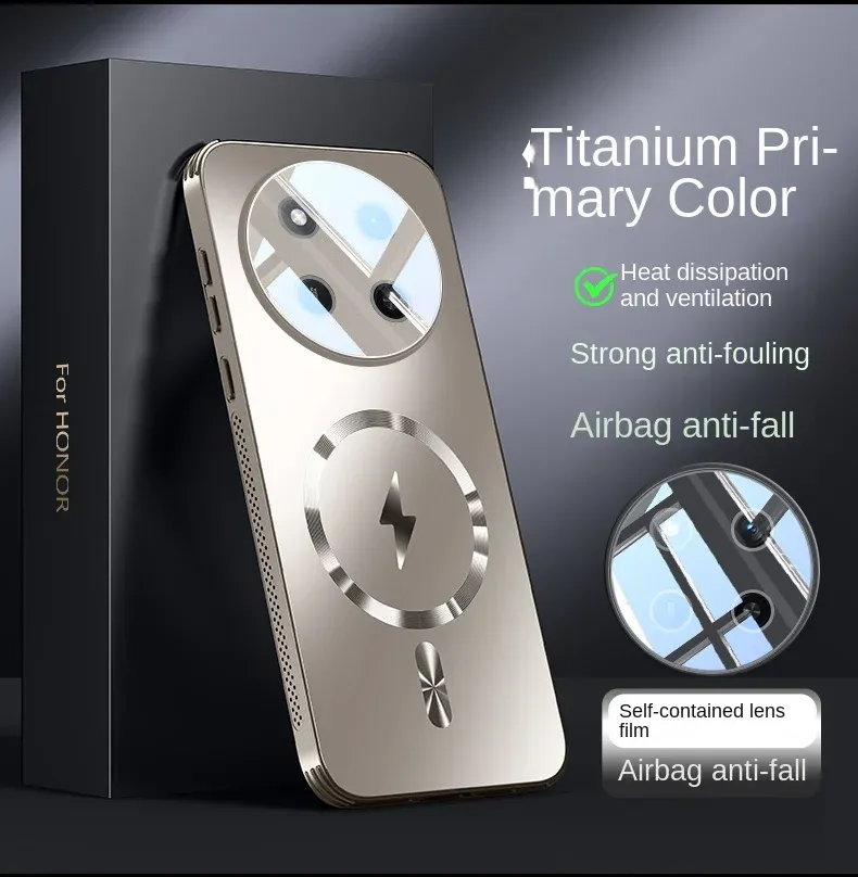 Til etui til Honor X9C, smart, mat, frostet, stødsikkert, linsebeskyttelse, telefoncover til Honor X60 Pro, magnetisk etui_voghion.com
