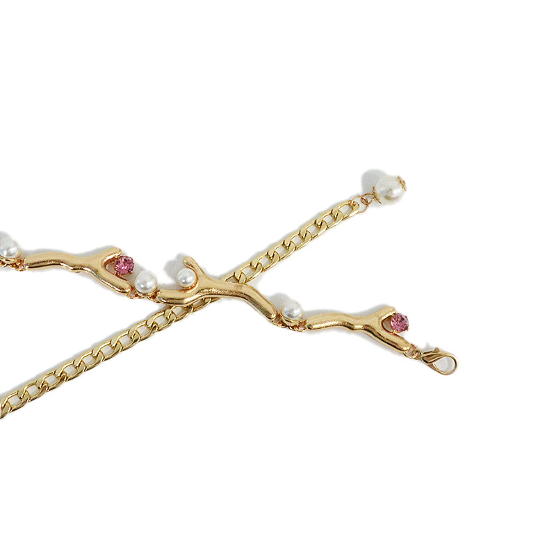 Diamond inlaid belt casual butterfly decoration with metal buckle waist chain for women's dress and coat_voghion.com