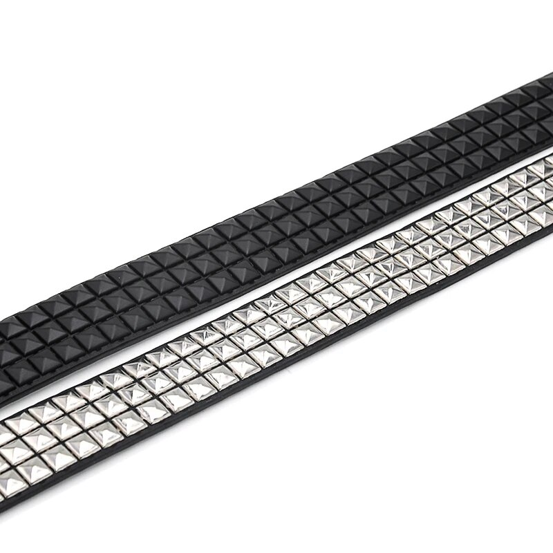 Mode Nieten Männer frauen Nieten Gürtel Punk Rock Mit Pin Schnalle Drop Shipping Schwarz_voghion.com