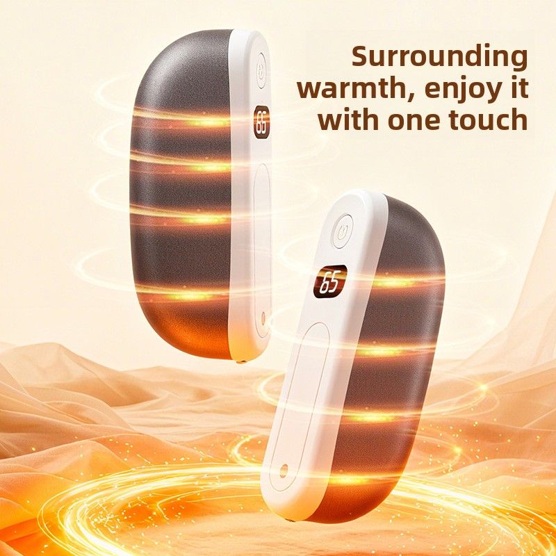 Trendy Items New Cross-Border Magnetic USB Charging Detachable Hand Warmer Digital Temperature Display Portable Heater_voghion.com