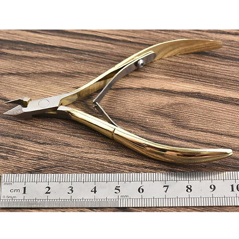 Cortapelos D501 chapado en oro en stock al por mayor, cuchillo de reparación de pies, cortador de piel muerta de acero inoxidable de doble tenedor,_voghion.com