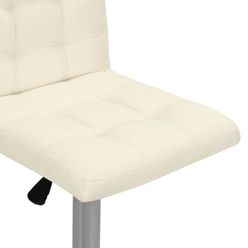 Bar Stools 1 Set Of 2, Counter Height Bar Stools, Square Cushion Bar Stools With Back, Footstool, Cafe, White, 2 Pieces_voghion.com