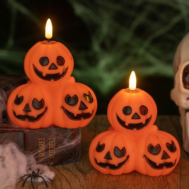 Halloween Decorations Glowing Pumpkin Candle Lights Dance Party Dress Up Desktop Ornaments Atmosphere Layout Props_voghion.com