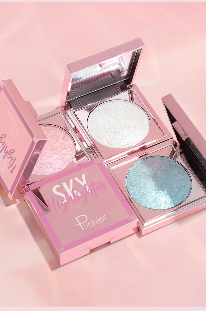 Pudaier Euroopa ja Ameerika kõrglahutusega matt esiletõstev puuderkook ja pärlmutterläikega esiletõstev geel põsepuna värvi tugevdaja_voghion.com