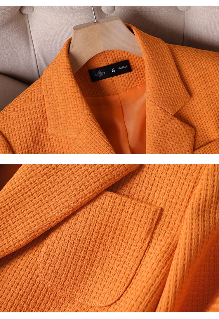 Costum casual verde pentru femei, costum de toamnă și iarnă, ținută formală profesională, stil zeiță, costum mic, palton cu patru nasturi_voghion.com