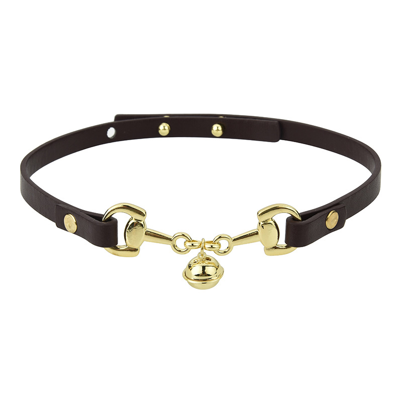 Collana con colletto in pelle, lusso leggero, nicchia, colletto a campana, tracolla da donna, catena alla clavicola, abbinamento alla moda e personalizzato, trendy_voghion.com