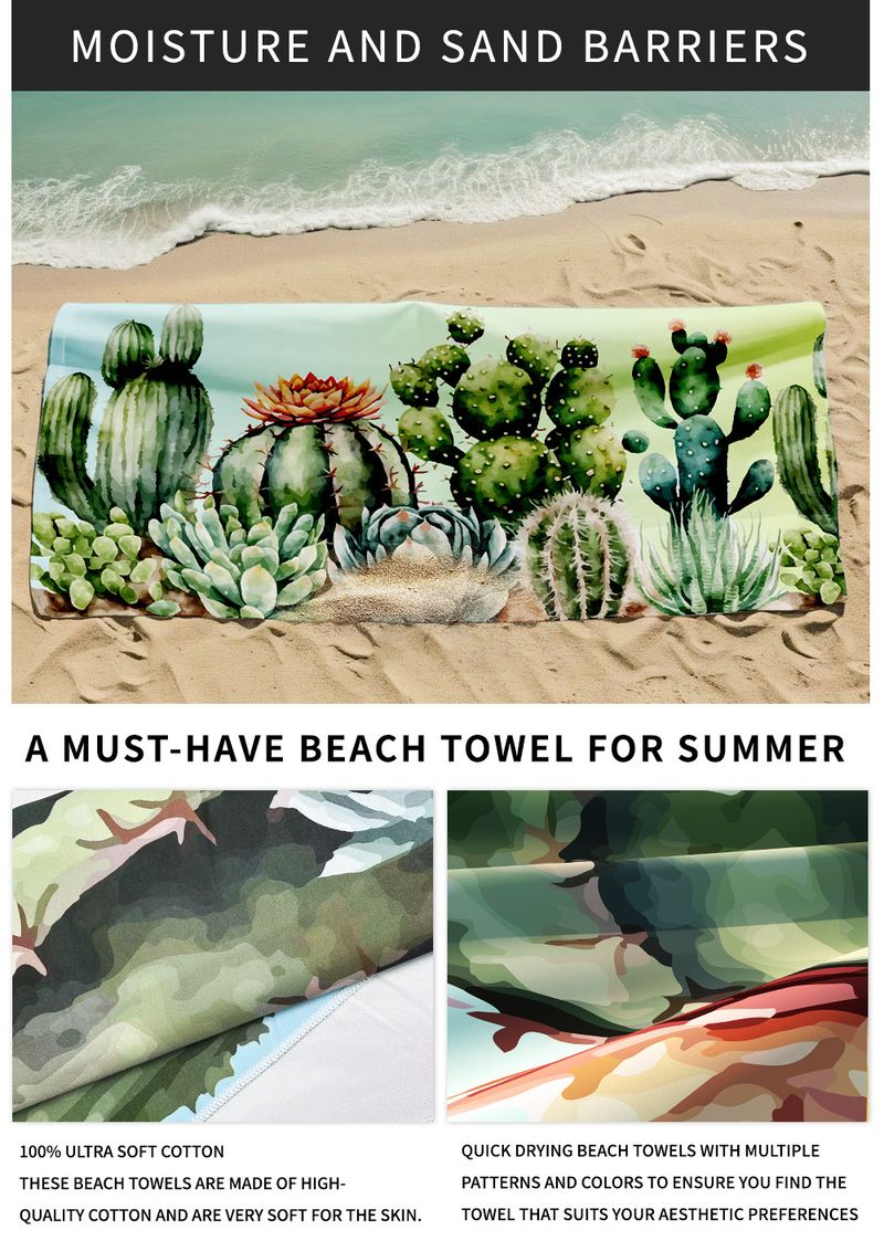Asciugamano da spiaggia in flanella bifacciale con stampa personalizzata - Asciugatura rapida e protezione UV (multiuso come scialle, telo da bagno, coperta da picnic)_voghion.com
