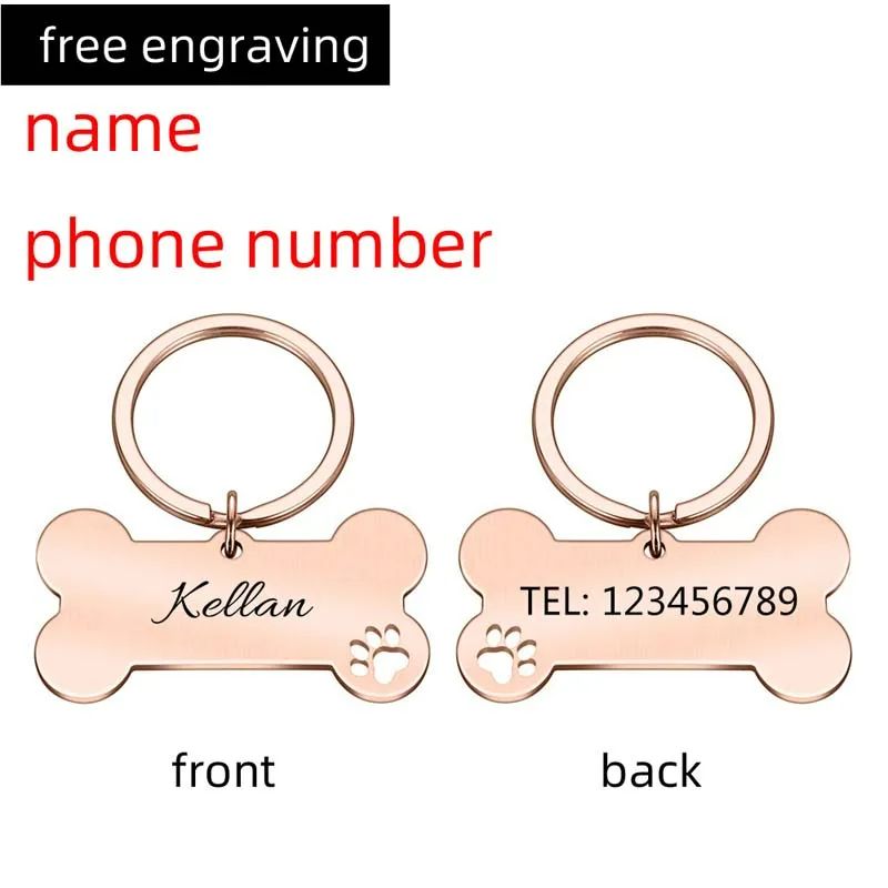 Stainless Steel Pawstrip Pet Identification Tag By PawParty Store_voghion.com