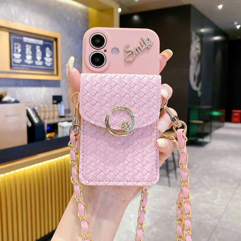 Portemonnee Diamond Case voor Samsung Galaxy A56 A06 A55 A35 A15 A54 S24 FE S25 Ultra A36 A16 Crossbody Strap Lanyard Leren Hoes_voghion.com