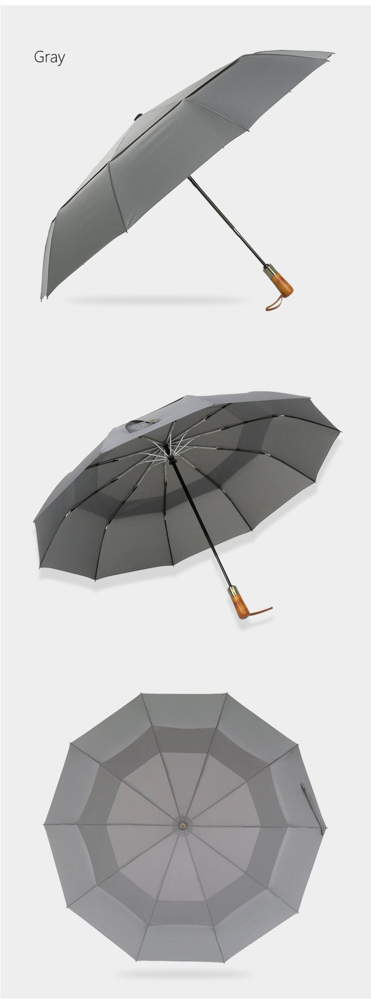 Business-Regenschirm – 115 cm, automatisch öffnend, Golfgröße_voghion.com