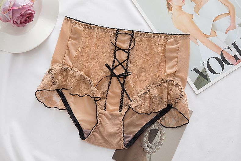 Unterwäsche frauen höschen schwarz seide sexy kreuz schnürung frauen höschen keine spur hohe taille_voghion.com