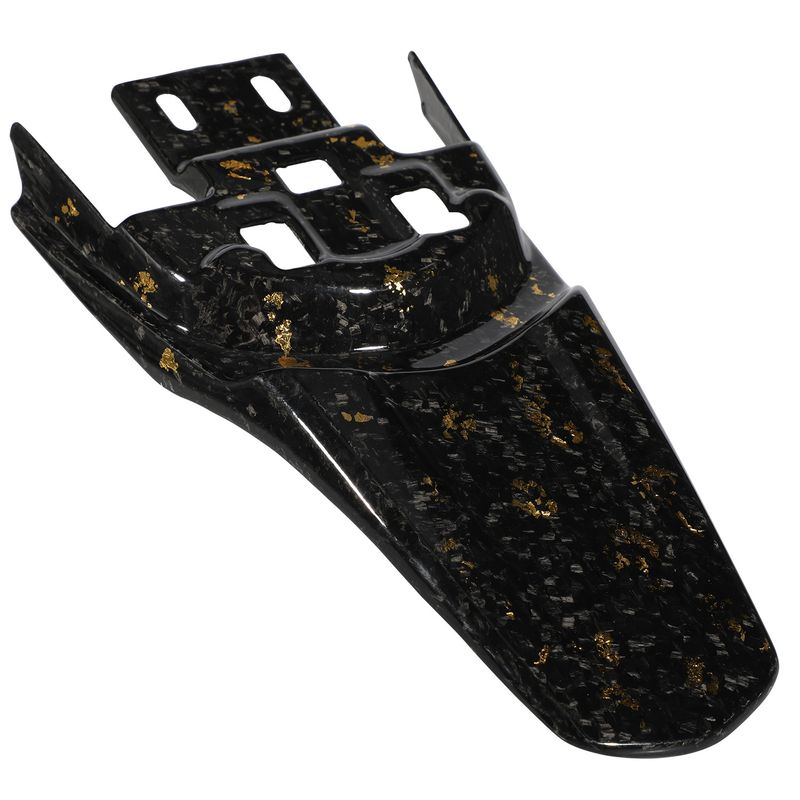 Carbon Fiber Rear Fender Mudguard For Electric Motorcycle - Lightweight & Durable Upgrade Accessory (Black Gold/Black Purple, 25x15x4cm)_voghion.com