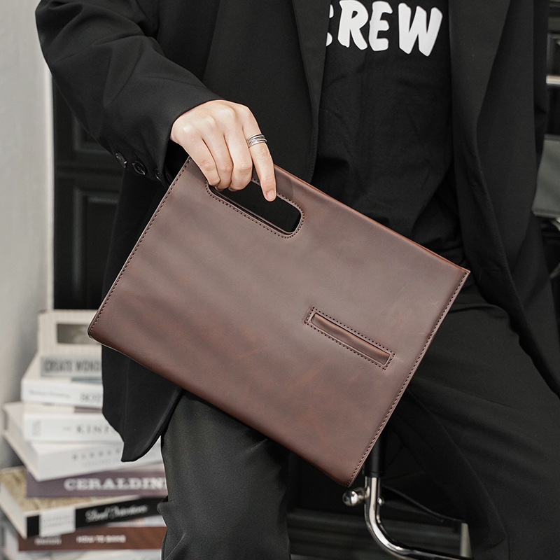 Männer Messenger Bag Classic Einfache Retro Schëller Bag Business Casual Héich Qualitéit Trendy Clutch Bag_voghion.com