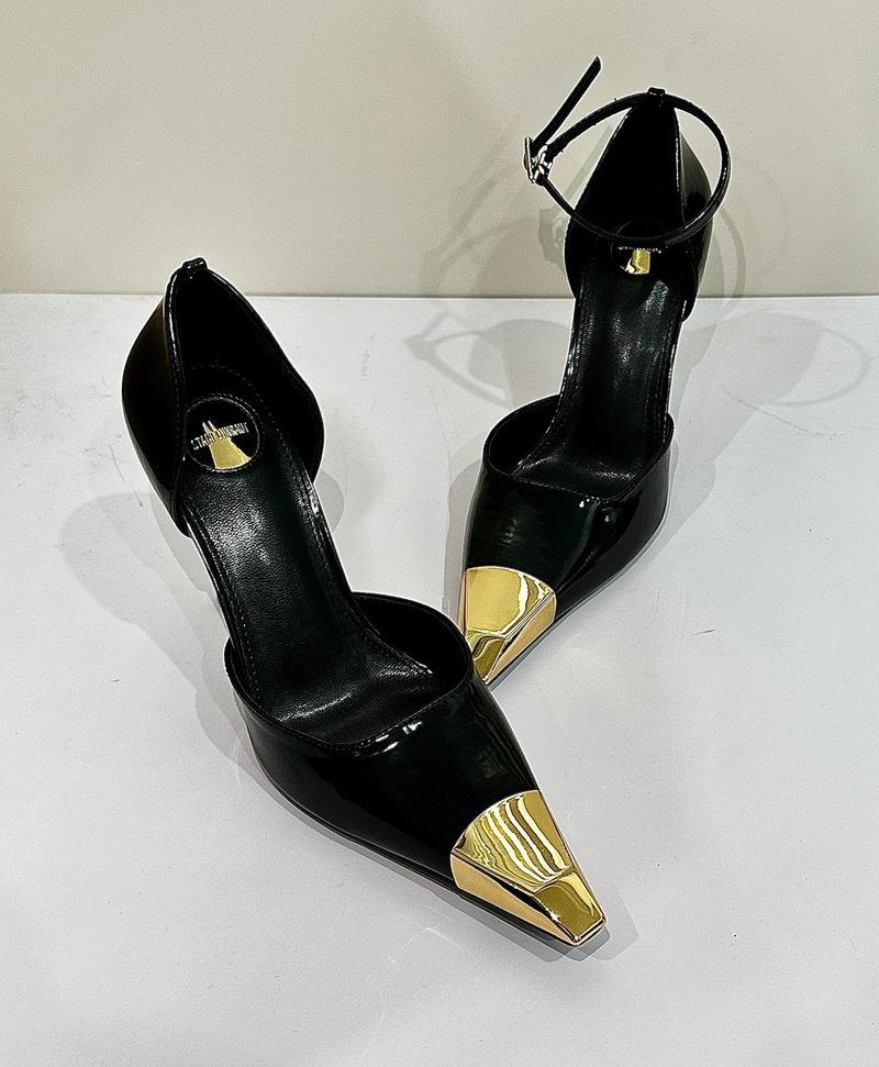 Hoge hakken dames stiletto hakken sandalen lente zomer nieuw metaal ijzer puntige dunne hoge hak enkele schoenen afslankend ondiepe mond gesloten teen achterkant_voghion.com