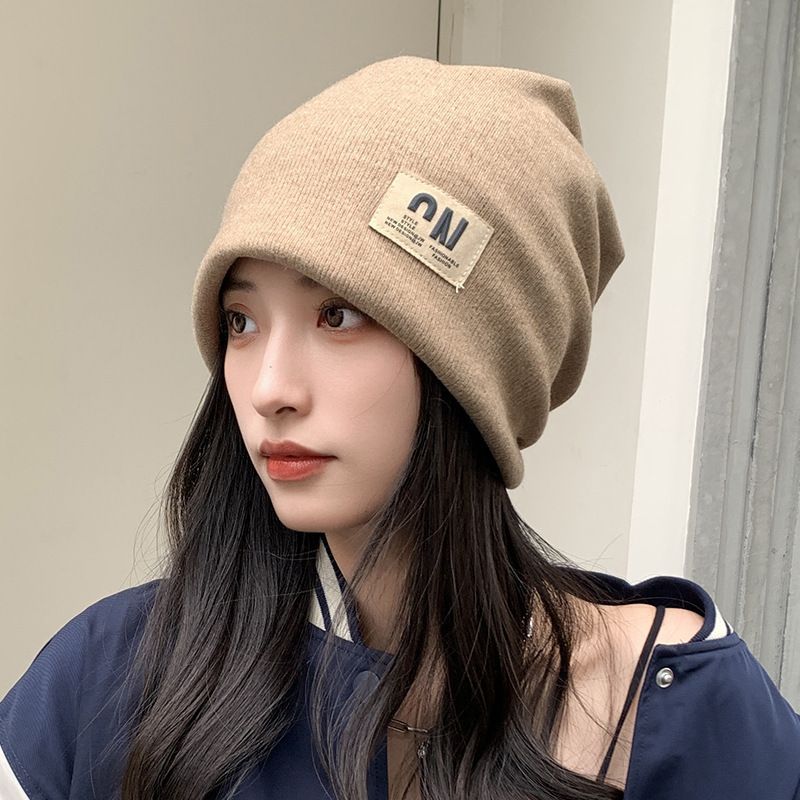 Bonnet tricoté pour enfants, polyvalent, en laine, pour le printemps et l'automne, chapeau froid, Baotou, chapeau empilable, tendance automne et hiver_voghion.com