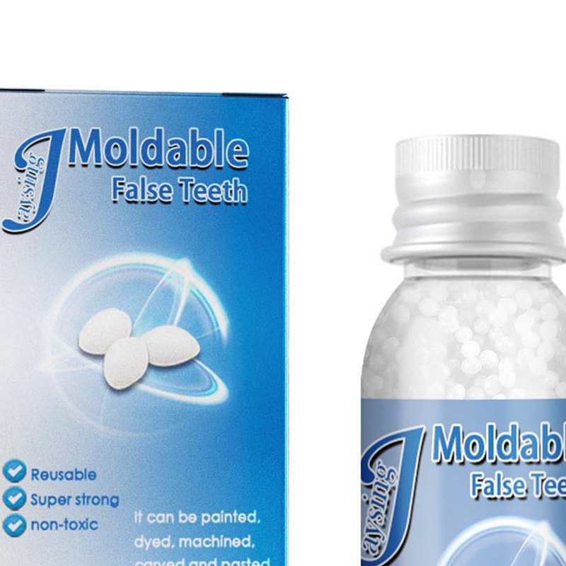 1 Box 30 ml Zahnkleber DIY Cosplay Zähne Formbare Zahnrestauration Hohe Flexibilität Temporäre Füllung Schnell schmelzende Zahnersatzperlen für Zuhause_voghion.com