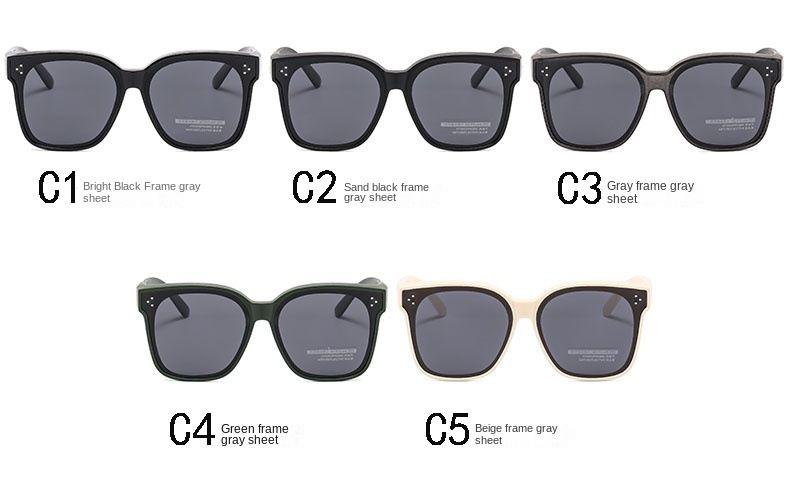 Unisex-set med spegelmyopi-solglasögon Herrmode Fyrkantiga polariserade UV-skyddande solglasögon för bilkörning Damglasögon med stora bågar_voghion.com