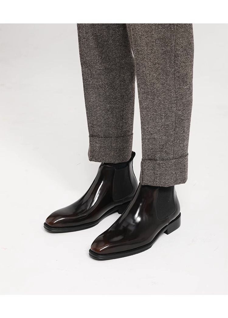 Martin Boots Herren High-Top-Schuhe Mittelhohe Kurze Stiefel Outdoor Herrenstiefel Erhöhende Mittlere Stiefel Herren_voghion.com